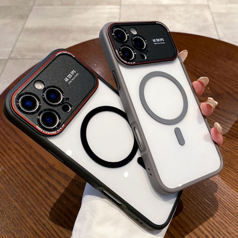 Large Window Magnetic Phone Case For iPhone