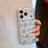 Blue Mesh Frosted Phone Case For iPhone