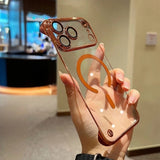 Ultra Thin PC Plating  Frameless Magnetic Case For iPhone
