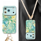 Flower Phone Case with Lanyard For iPhone