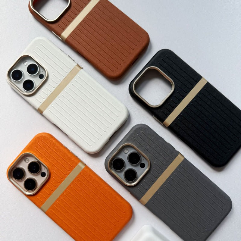 Striped Magnetic Phone Case For iPhone