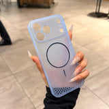 Mesh Heat Dissipation Magnetic Phone Case For iPhone