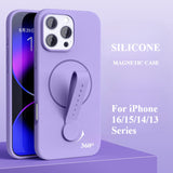 Liquid Silicone Magnetic Ring Phone Case For iPhone