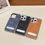 Electroplating Bracket Anti-fall Mobile Phone Case For iPhone
