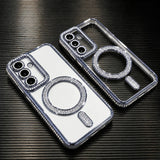 Glitter Diamond Transparent Case For Samsung
