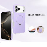 Jelly-like Liquid Silicone Stand Phone Case For iPhone