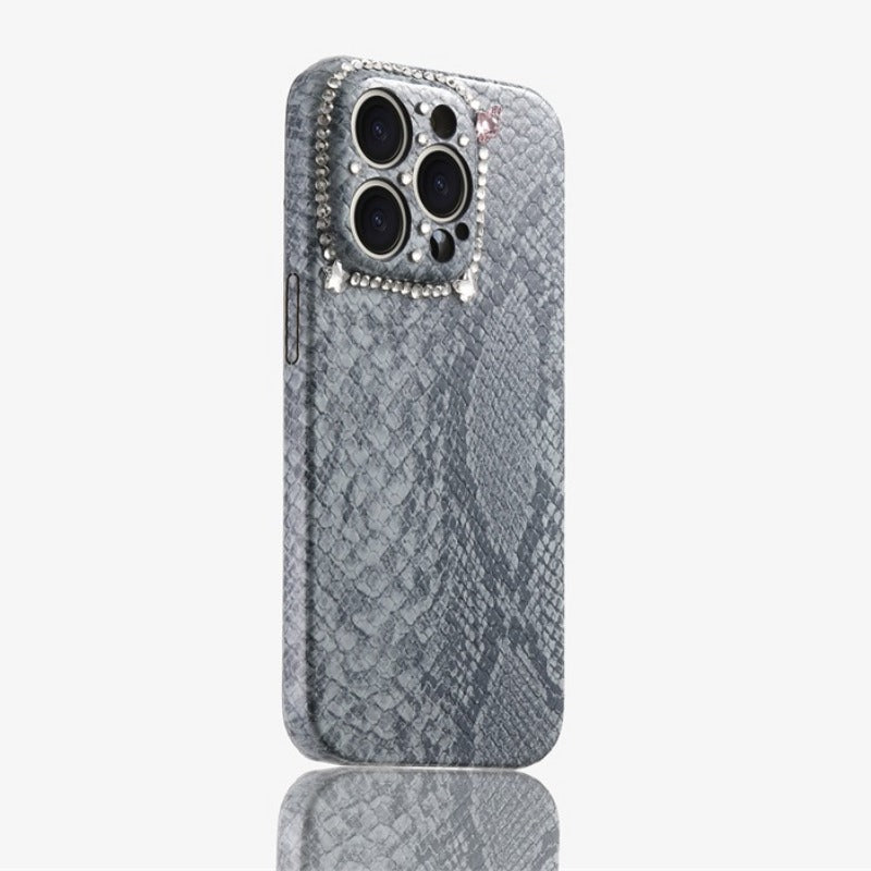 Snake Pattern Diamond Phone Case For iPhone