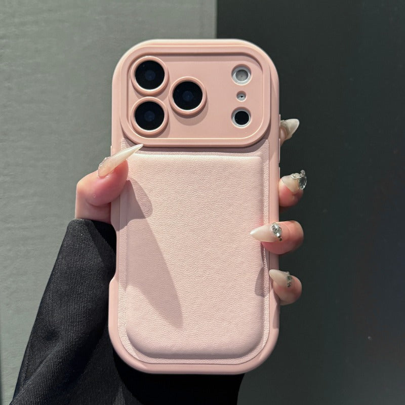 Air Cushion Leather Solid Color Phone Case For iPhone