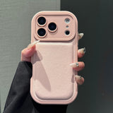 Air Cushion Leather Solid Color Phone Case For iPhone