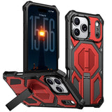 Armor Magnetic Metal Stand Case For iPhone