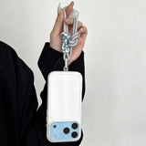 Large-view Frosted Phone Case with Lanyard For iPhone
