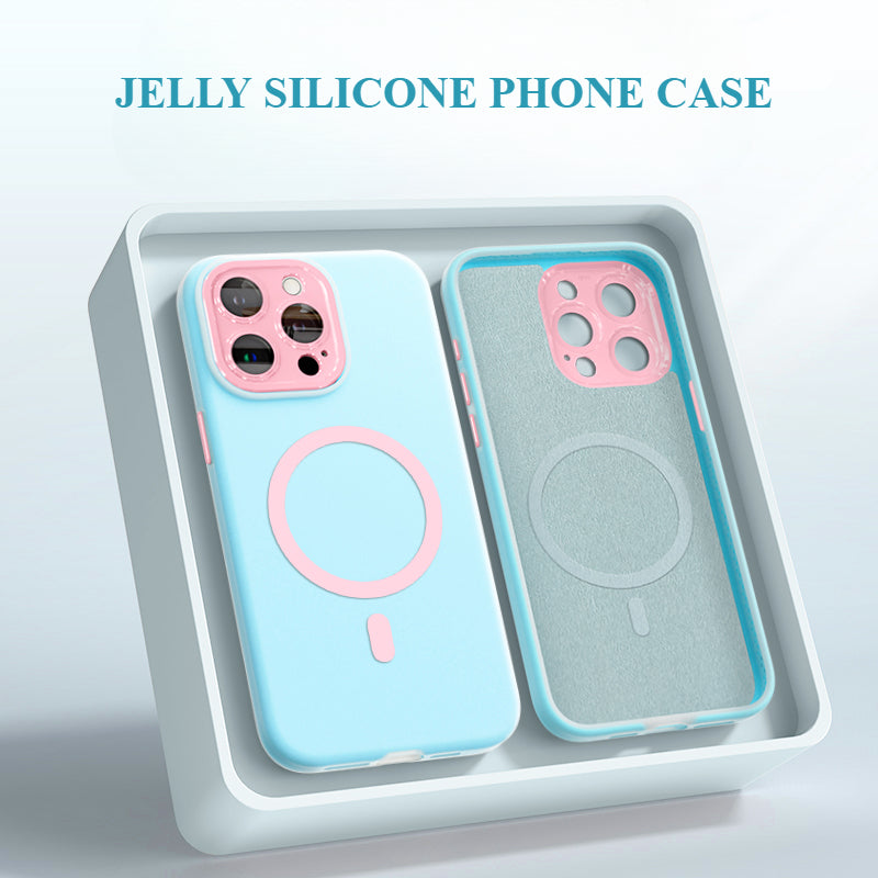 Liquid Silicone Anti-fall Magnetic Phone Case For iPhone