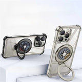 Creative Rotating Decompression Gyro Stand Magnetic Phone Case for iPhone