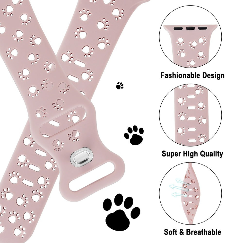 Cat Paw Hollow Silicone Strap For Apple Watch