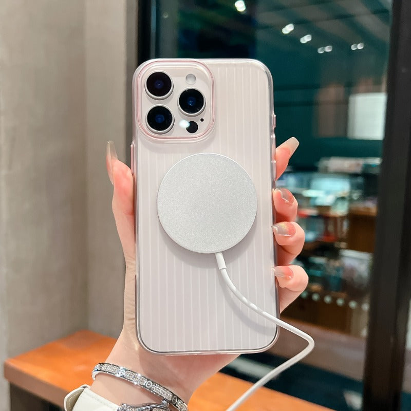 Magnetic Corrugated Phone Case For iPhone