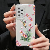 Flower Bird Clear Soft Case For Samsung