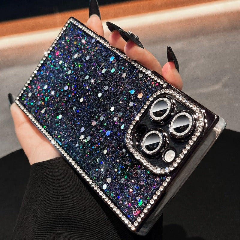 Glitter Lens Film Phone Case For iPhone