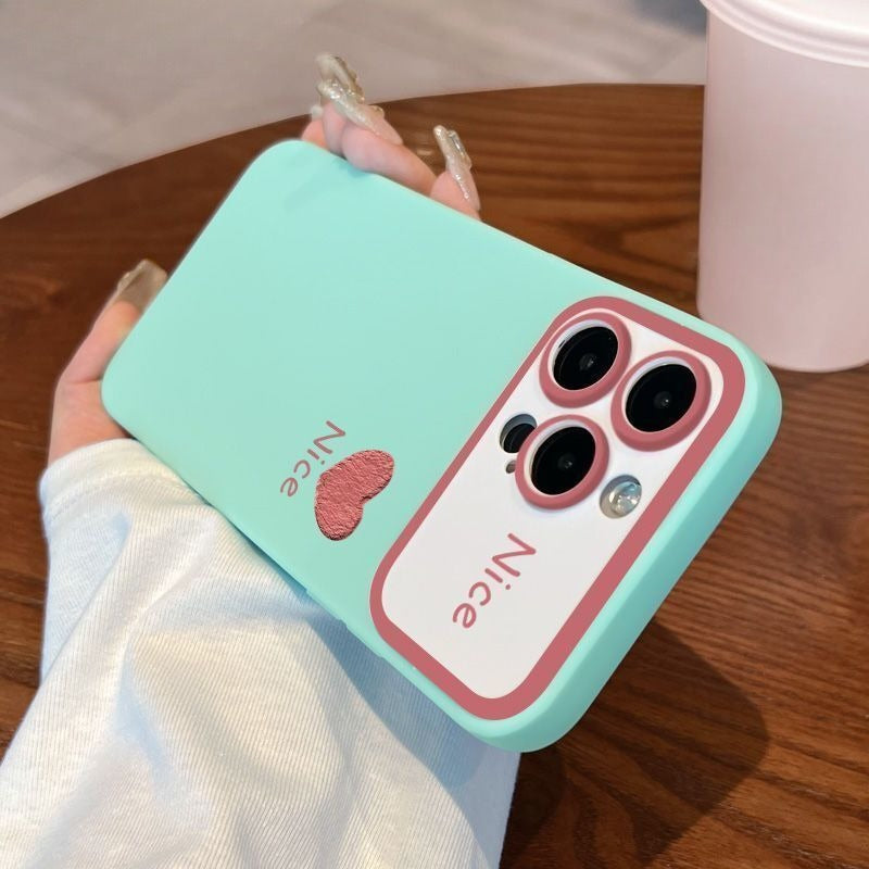 Heart-shaped Large Window Phone Case For iPhone