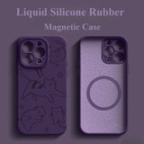 Magnetic Liquid Silicone Drop-Proof Phone Case For iPhone