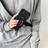 Canvas Wristband Soft Phone Case For iPhone