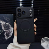 Fine Hole Lens Anti-collision Magnetic Phone Case For iPhone