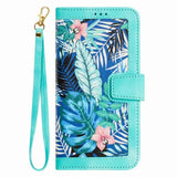 Card Slot Flip Flower Phone Case For Samsung