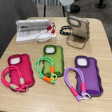 Transparent Black Photo Frame Stand Phone Case For iPhone