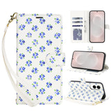 Floral Lanyard Flip Phone Case For Samsung