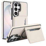 Magnetic Card-inserting Leather Phone Case For Samsung
