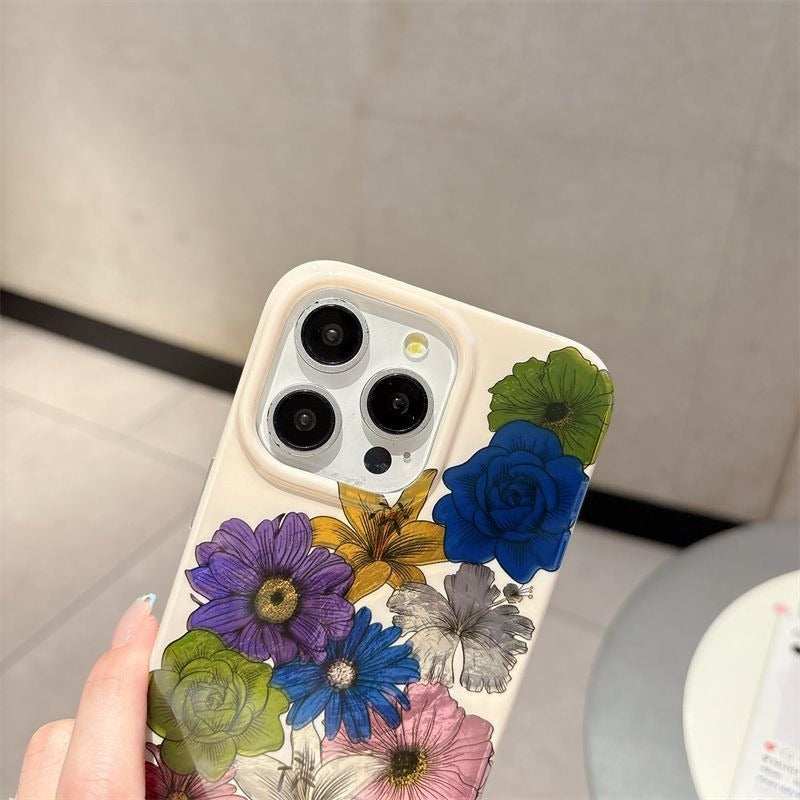 Colorful Flower Phone Case For iPhone