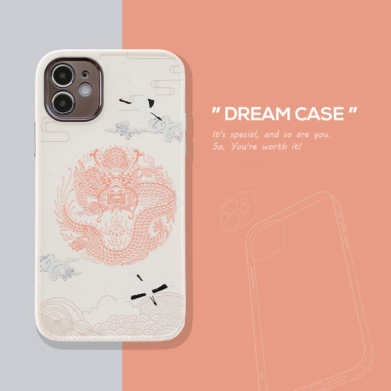 Dragon Pattern Soft Shell Phone Case For iPhone