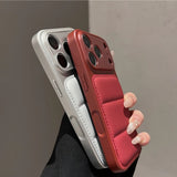 Armor Bumper Large Window Down Jacket Phone Case For iPhone
