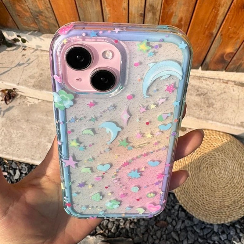 Cute Dolphin Silicone Phone Case For iPhone