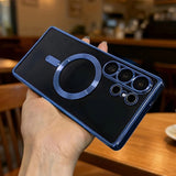 Plating Transparent TPU Wireless Charge Case For Samsung