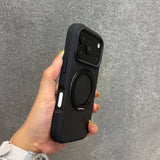 360° Rotating Stand Color Block Rugged Phone Case For iPhone