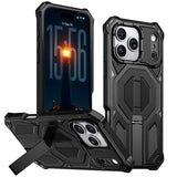Armor Magnetic Metal Stand Case For iPhone