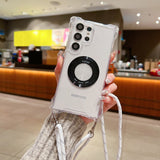 Transparent Crossbody Magnetic Phone Case For Samsung