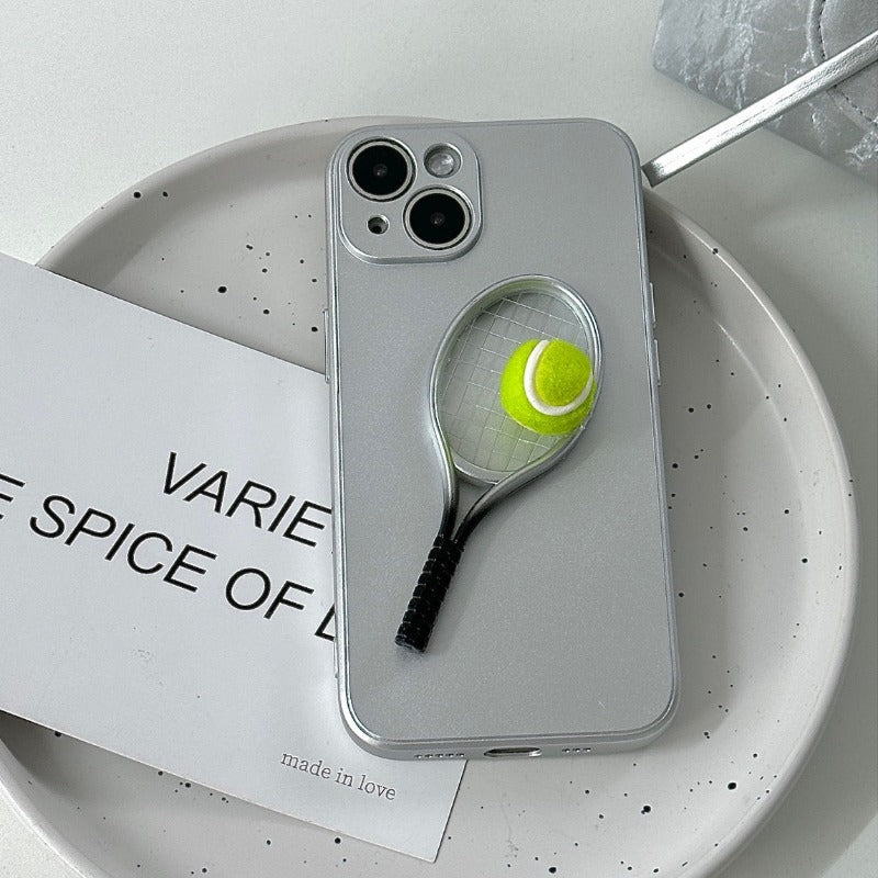 Creative 3D Tennis Racket Soft Phone Case for iPhone