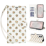 Floral Lanyard Flip Phone Case For Samsung