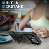 Heavy Duty Build in 360° Rotate Kickstand Slide Camera Case For iPhone