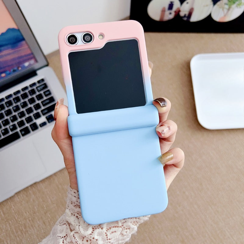 Two-tone Skin-feel Phone Case For Samsung Z FLIP 7 6 5 4 3