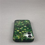 Flowers and Green Leaves Double Layer Phone Case For iPhone