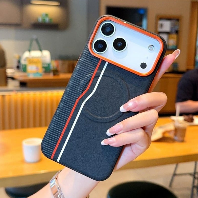 Magnetic Color-blocking Phone Case For iPhone