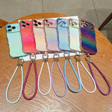 Gradient Lanyard Phone Case For iPhone