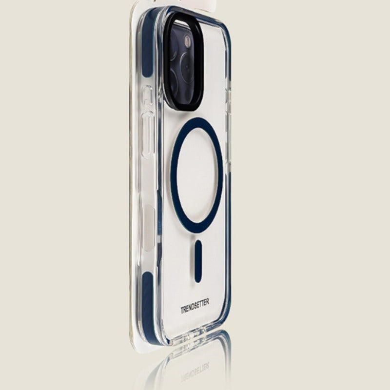 Magnetic Contrast Color Acrylic Wireless Charging Case For iPhone
