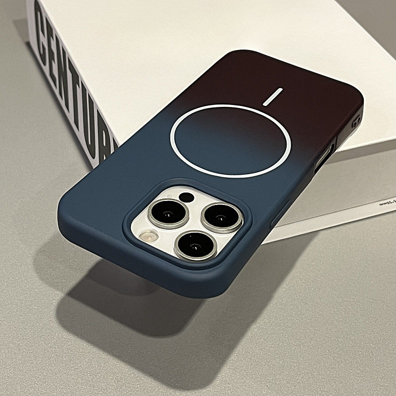 Gradient Thin Circle Magnetic Phone Case For iPhone