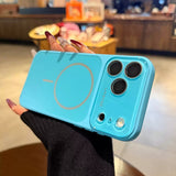 Frosted Large Window Magnetic Phone Case For iPhone