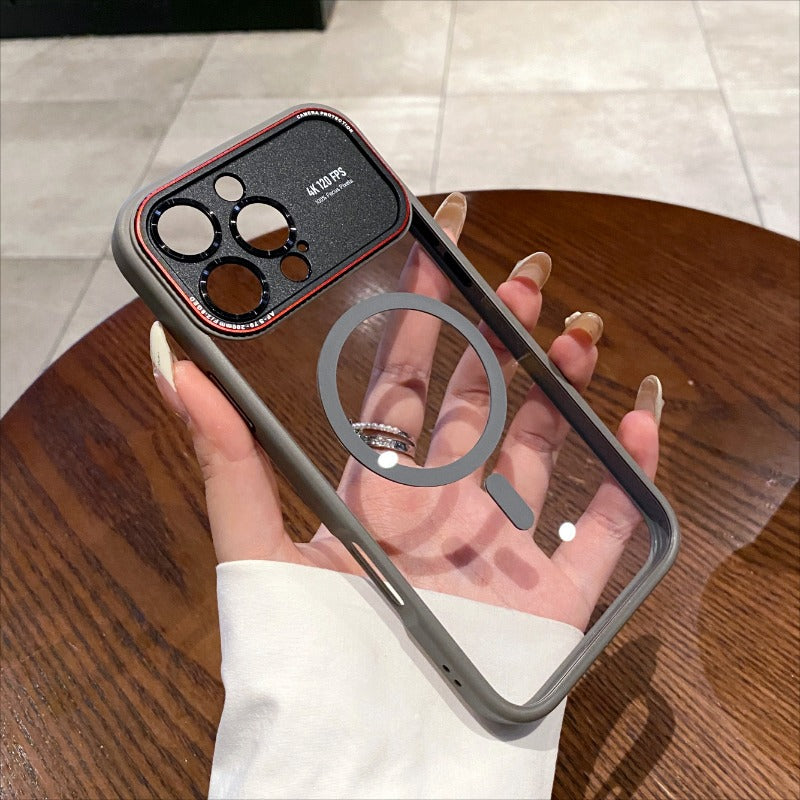 Large Window Magnetic Phone Case For iPhone