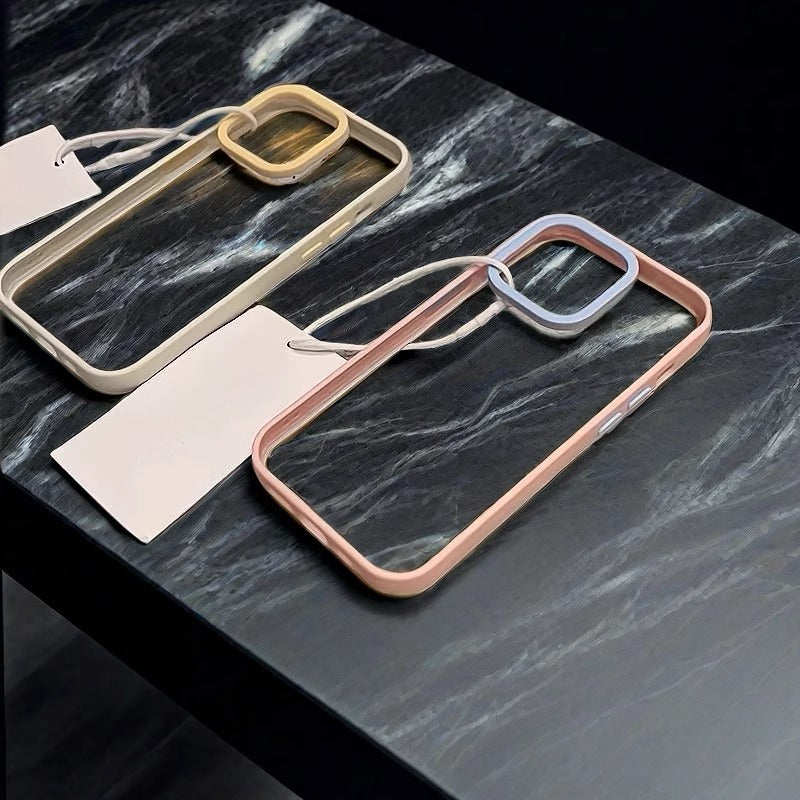 Simple Transparent Back Panel Phone Case For iPhone