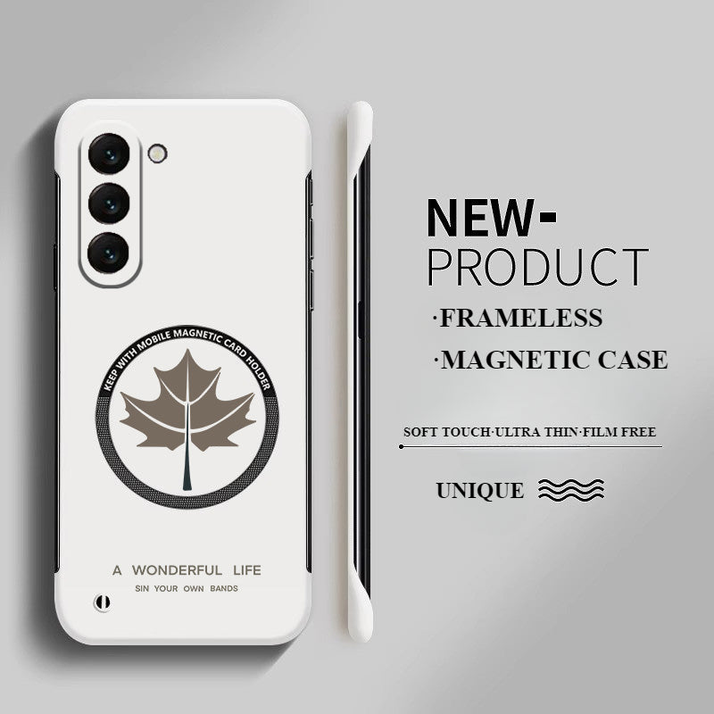 Ultra-thin Frameless Magnetic Maple Leaf Phone Case For Samsung